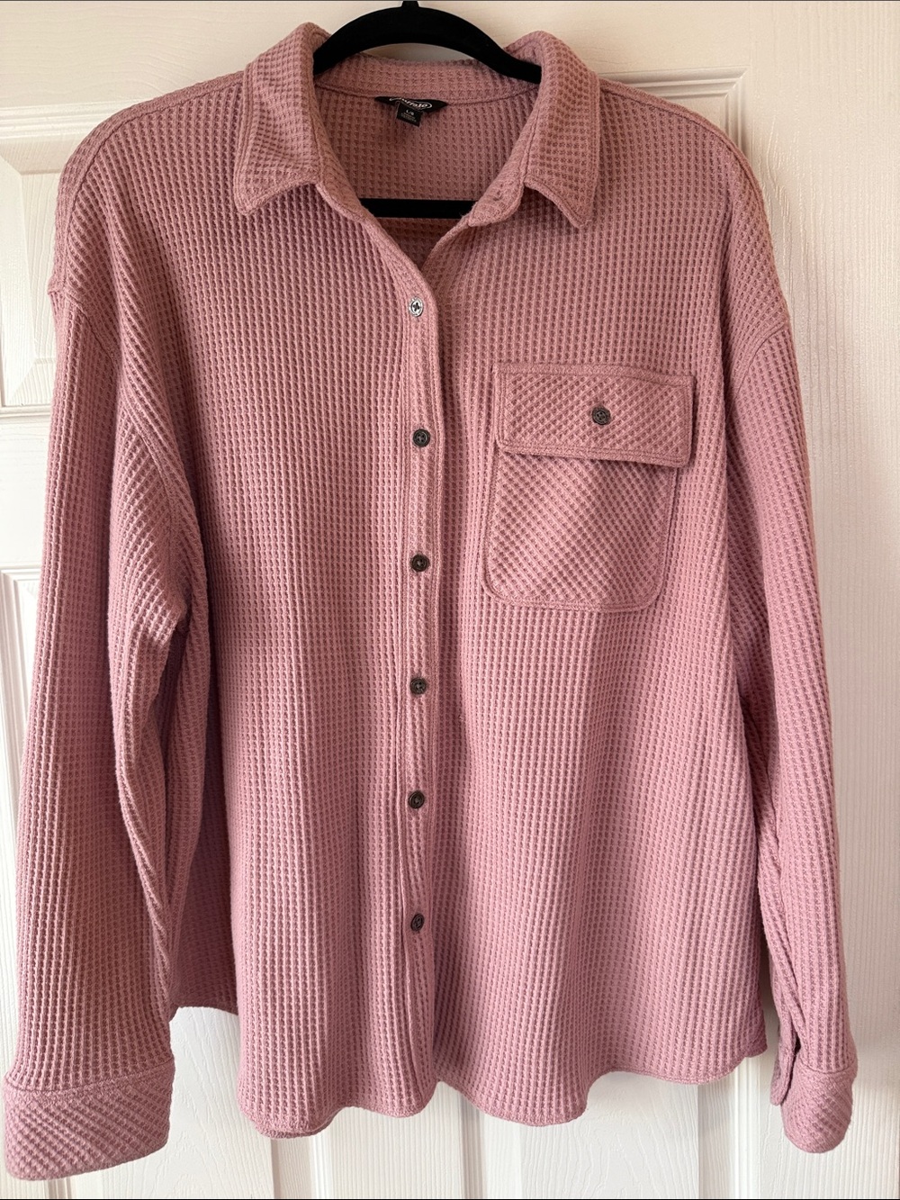 NWOT Buffalo David Bitton Dusty Rose Waffle Button-Down Shirt